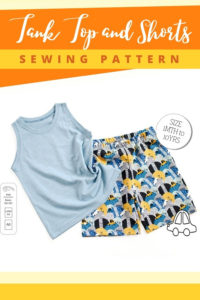 Tank Top and Shorts sewing pattern (1mth-10yrs) - Sew Modern Kids