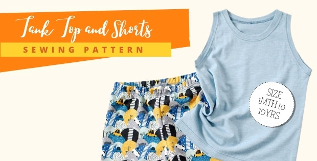 Tank Top and Shorts sewing pattern (1mth-10yrs)
