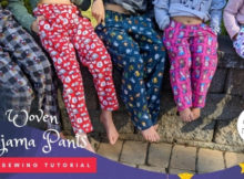 Woven Pajama Pants FREE sewing pattern (0-3mths to 14yrs)