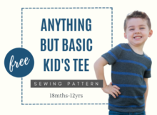 Anything But Basic Kid's Tee FREE sewing pattern (18mths-12yrs)