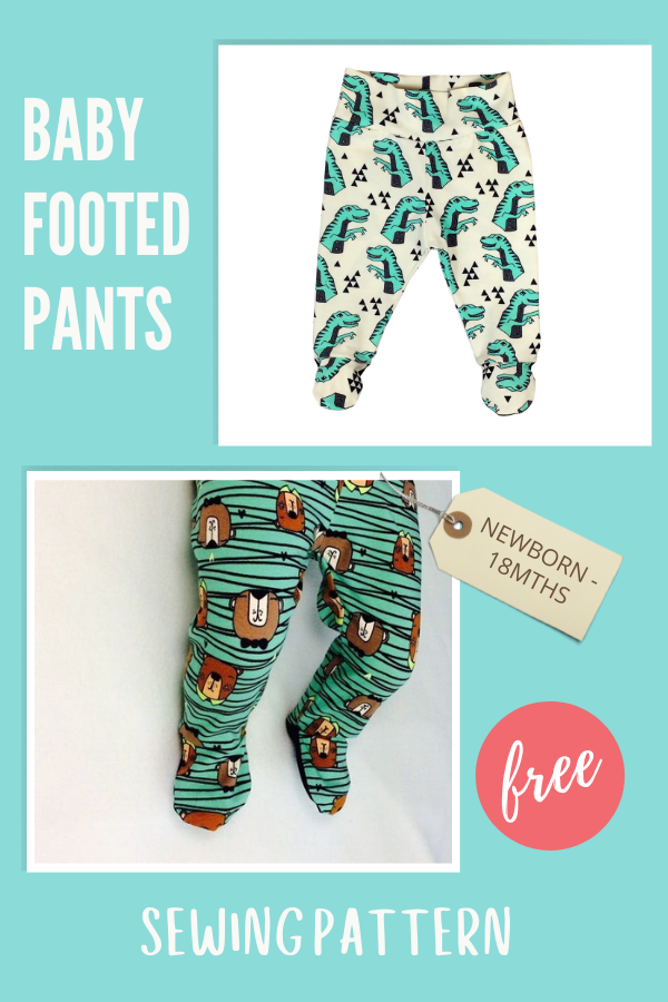 Baby Footed Pants FREE sewing pattern Newborn to 18months  Sew Modern  Kids