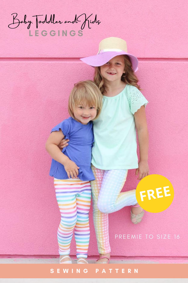 Baby, Toddler and Kids Leggings FREE sewing pattern (Preemie to size 16 ...