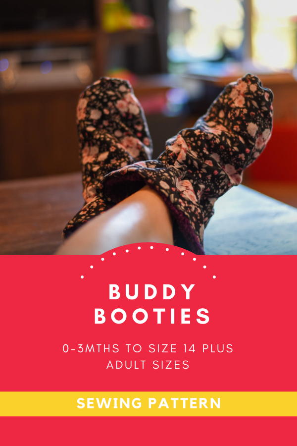 Buddy Booties sewing pattern (0-3mths to size 14 plus adult sizes)
