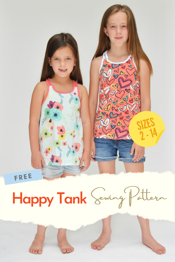 Happy Tank FREE sewing pattern (Sizes 2-14)