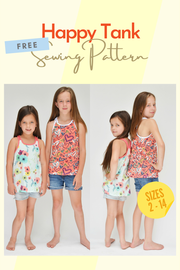 Happy Tank FREE sewing pattern (Sizes 2-14)