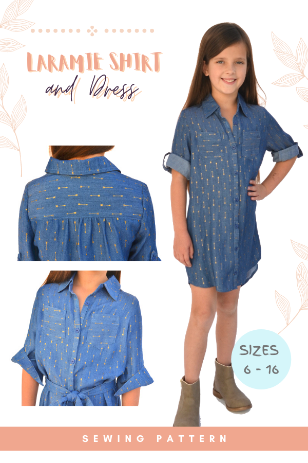 Laramie Shirt and Dress sewing pattern (Sizes 6 to16)