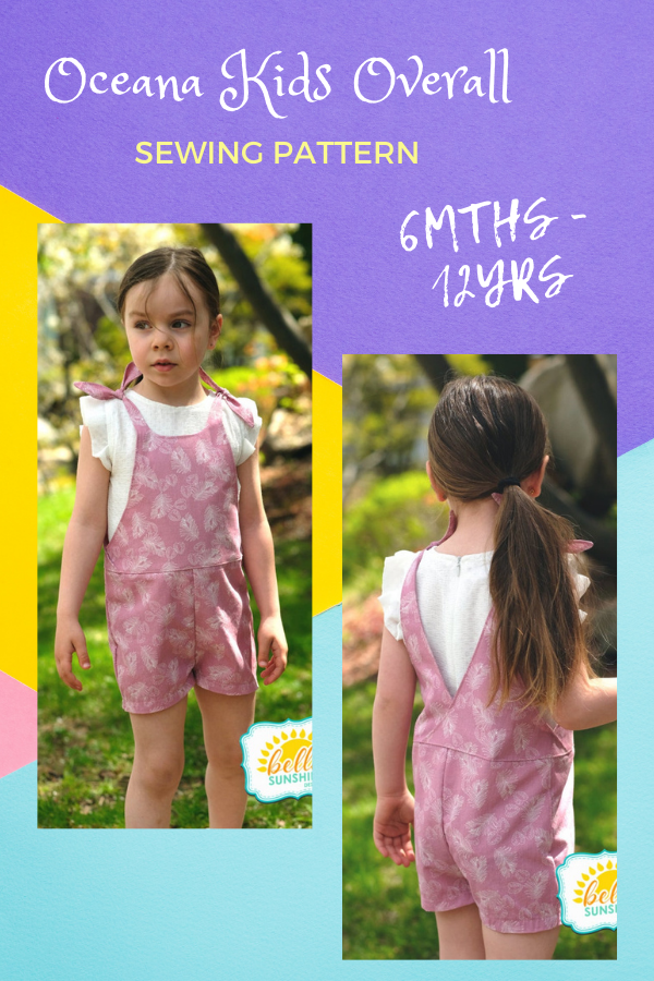 Oceana Kids Overall sewing pattern (6mths-12yrs)