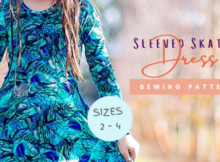 Sleeved Skater Dress sewing pattern (Sizes 2-14)