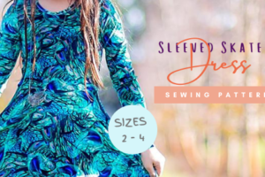 Sleeved Skater Dress sewing pattern (Sizes 2-14)