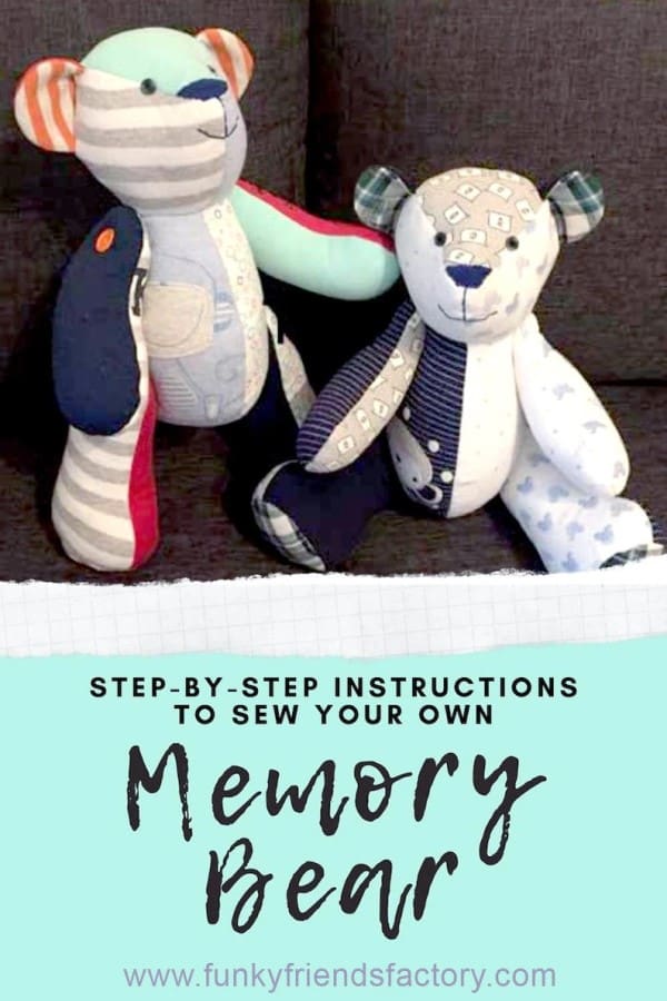 Melody Memory Bear sewing pattern Funky Friends Factory