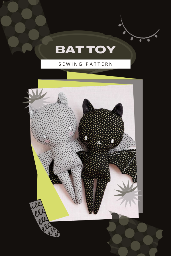 Bat Toy sewing pattern. 
