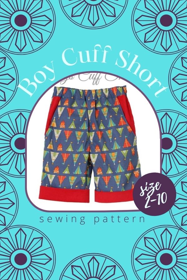 Boys Cuff Shorts sewing pattern (Sizes 2-10)