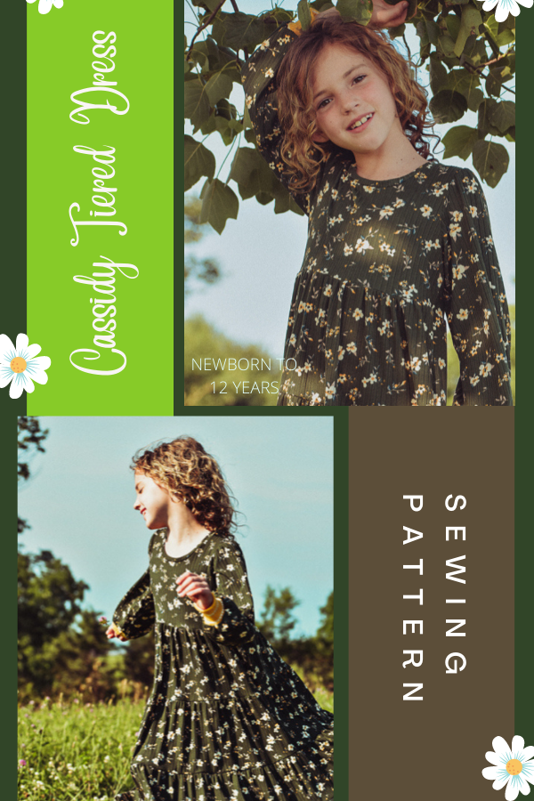 Cassidy Tiered Dress sewing pattern (Newborn to 12yrs)