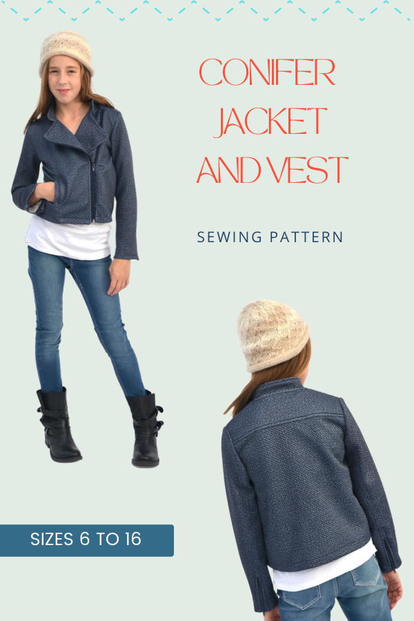 Conifer Jacket and Vest sewing pattern (Sizes 6 to 16)