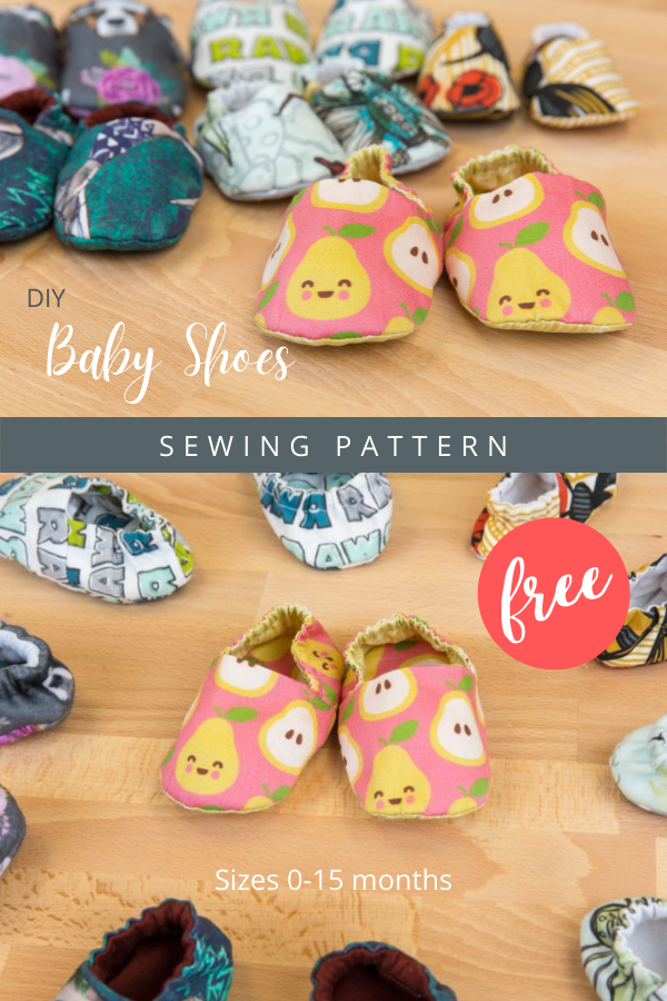 DIY Baby Shoes FREE sewing pattern (Sizes 0-15 months)