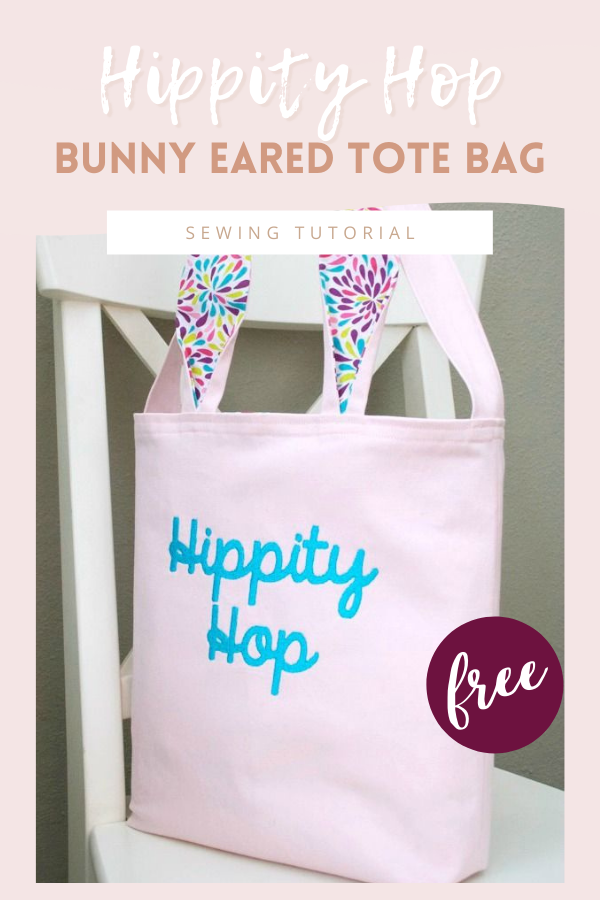Hippity Hop Bunny Eared Tote Bag FREE sewing tutorial