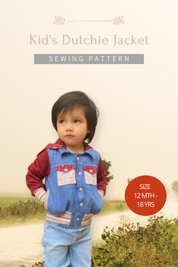 Kids Dutchie Jacket sewing pattern (12mths to Big Kid 18)