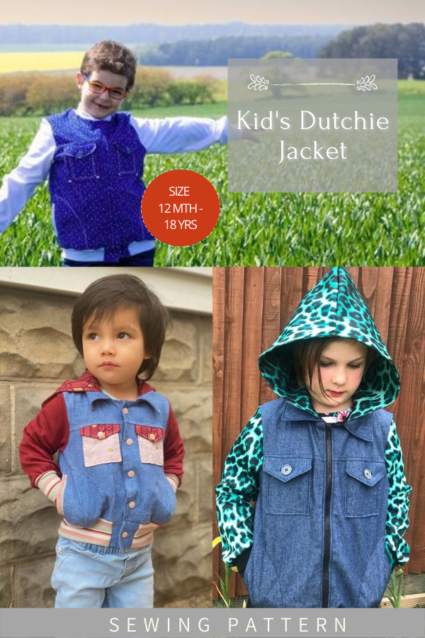 Kids Dutchie Jacket sewing pattern (12mths to Big Kid 18)