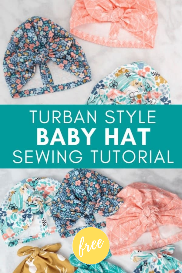 Knotted Baby Turban FREE sewing tutorial