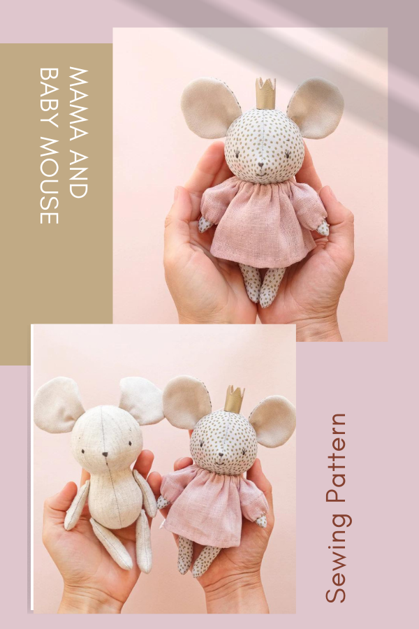 Mama and Baby Mouse sewing pattern