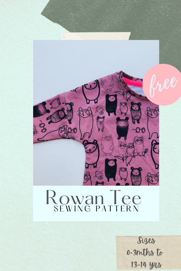 Rowan Tee FREE sewing pattern (0-3mths to 13-14yrs)