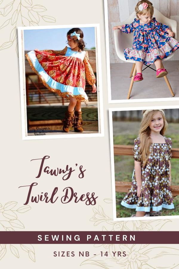 Tawny's Twirl Dress sewing pattern (NB to 14yrs)