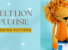 Felt Lion Plushie sewing pattern
