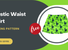 Elastic Waist Skirt FREE sewing pattern (3mths-10yrs)