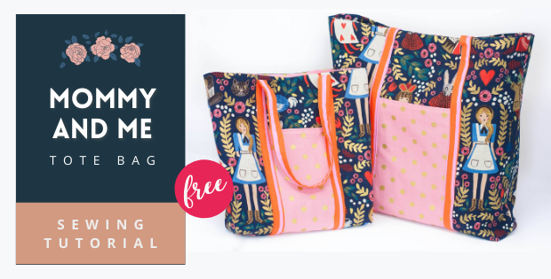 Mommy and Me Tote Bag FREE sewing tutorial