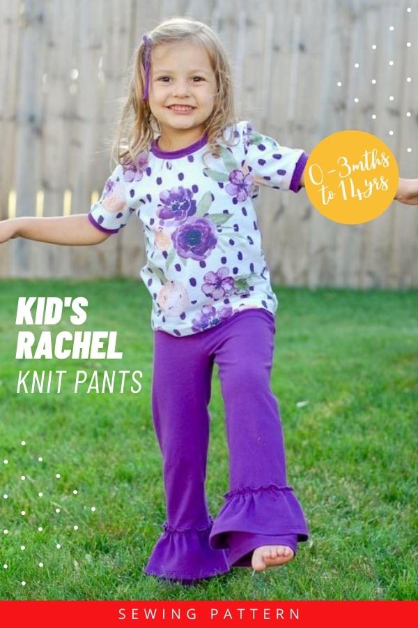 Kid's Rachel Knit Pants sewing pattern (0-3mths to 14yrs)