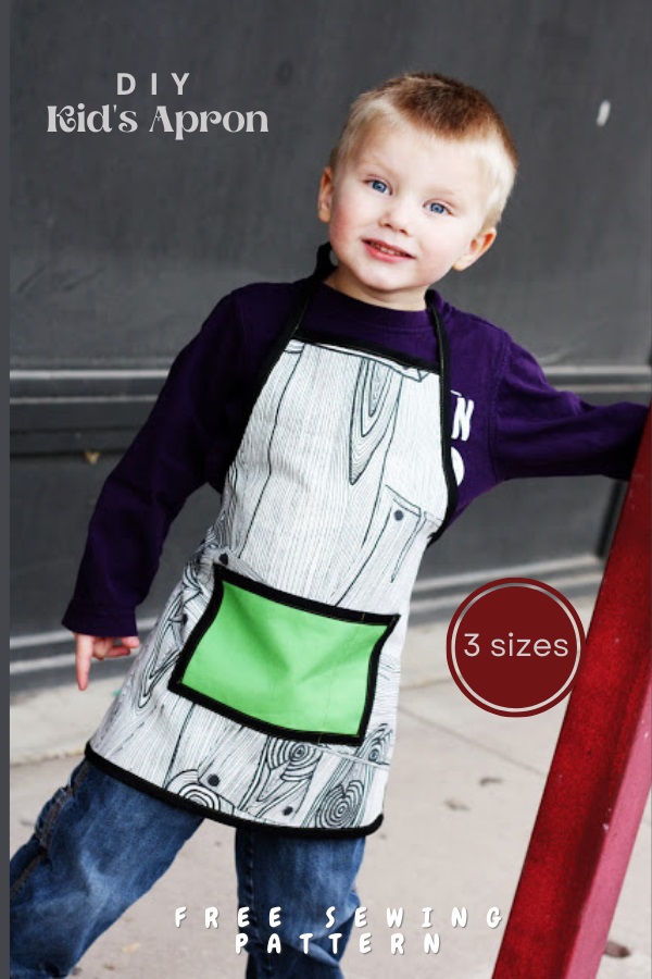 DIY Kid's Apron FREE sewing pattern (3 sizes) - Sew Modern Kids