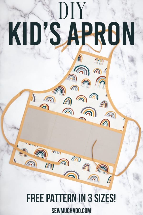 DIY Kid's Apron FREE sewing pattern (3 sizes)
