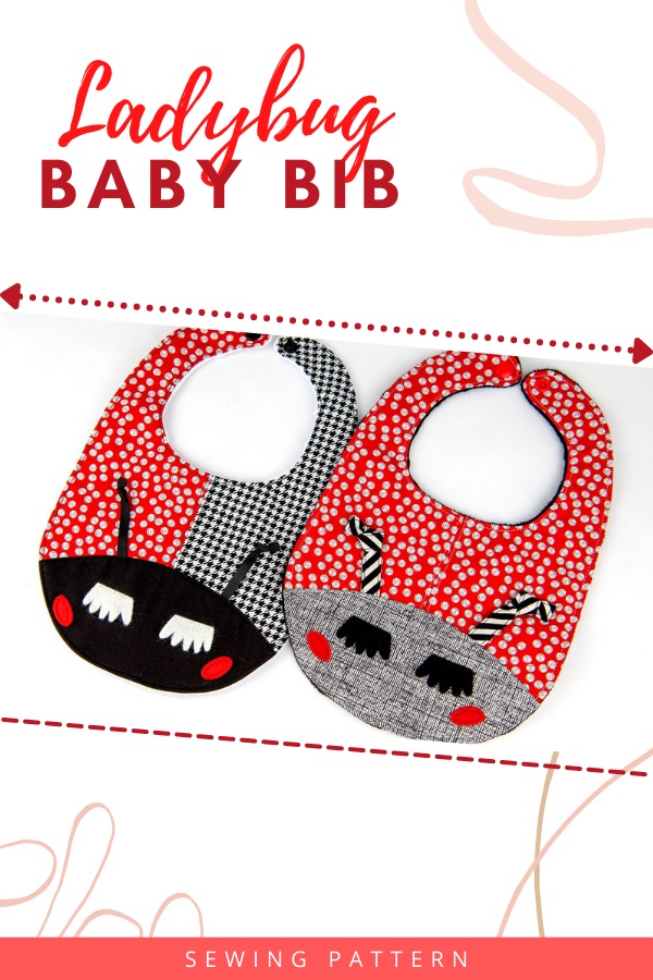 Ladybug Baby Bib sewing pattern