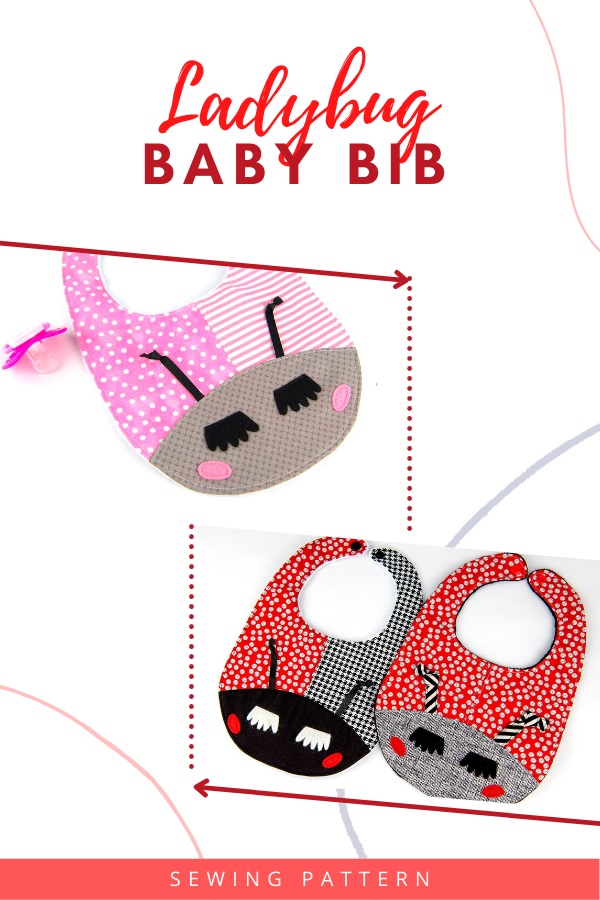 Ladybug Baby Bib sewing pattern