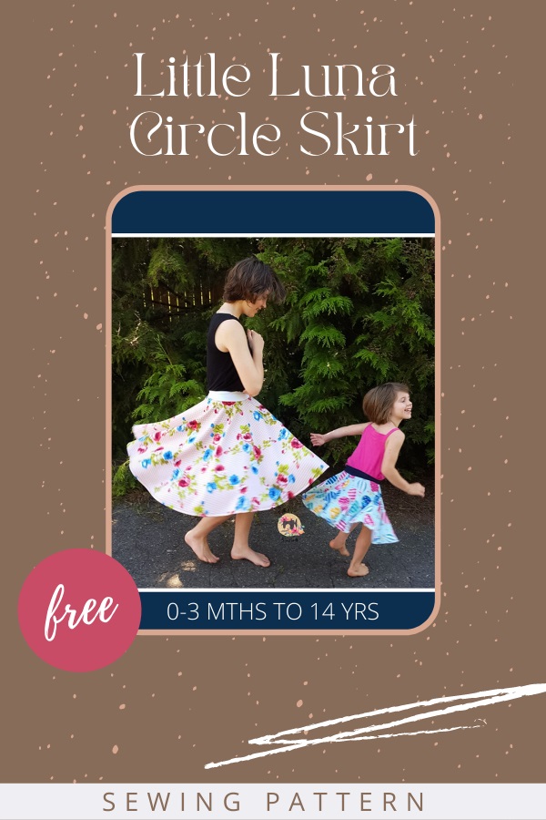 Little Luna Circle Skirt FREE sewing pattern (0-3mths to 14yrs)