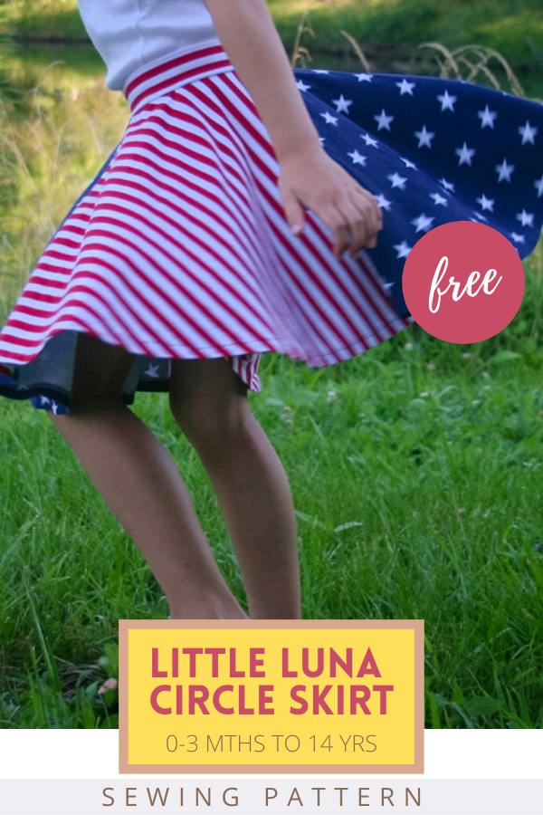 Little Luna Circle Skirt FREE sewing pattern (0-3mths to 14yrs)