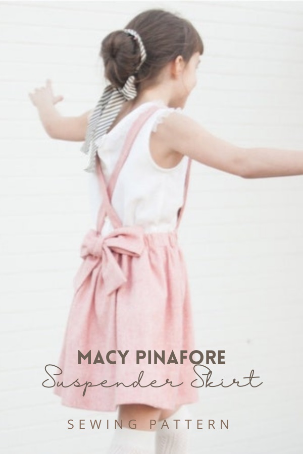 Macy Pinafore Suspender Skirt sewing pattern (12-18mths to 12yrs)