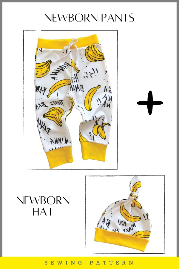 Newborn Pants + Hat sewing pattern