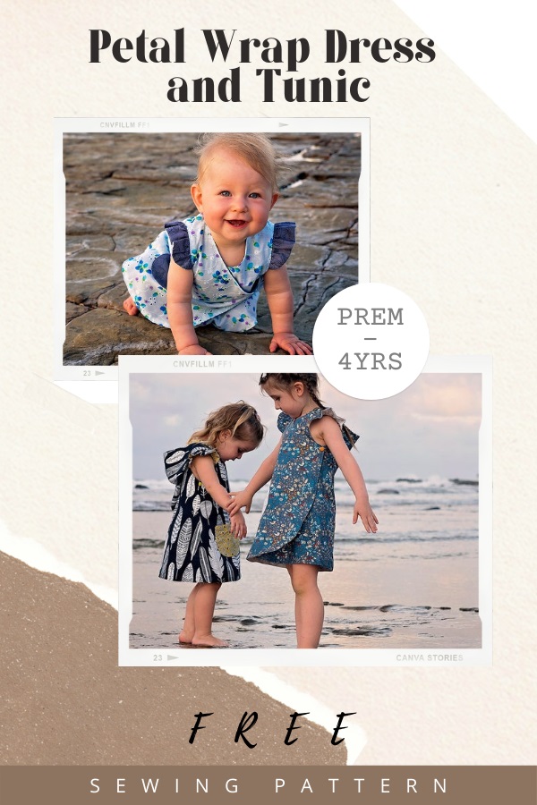 Petal Wrap Dress and Tunic FREE sewing pattern (Prem to age 4)