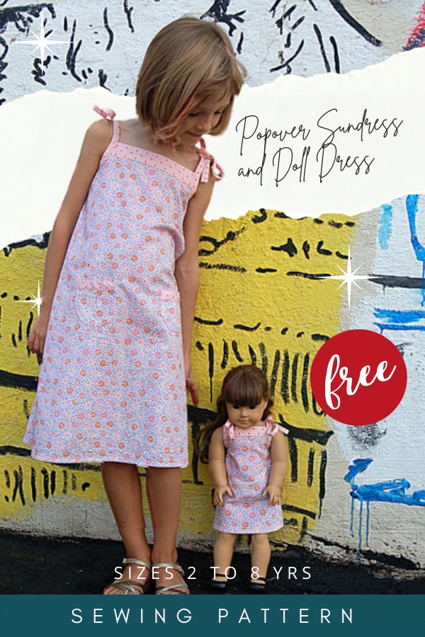 Popover Sundress and Doll Dress FREE sewing pattern (Sizes 2-8)