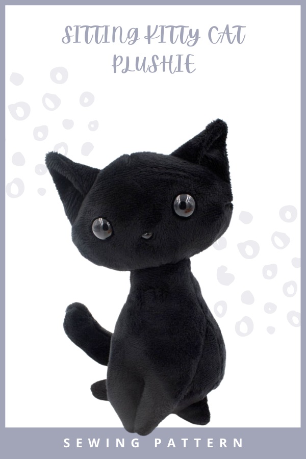 Sitting Kitty Cat Plushie sewing pattern