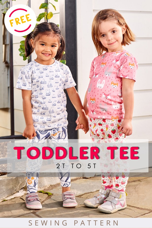 Toddler Tee FREE sewing pattern (2T to 5T)