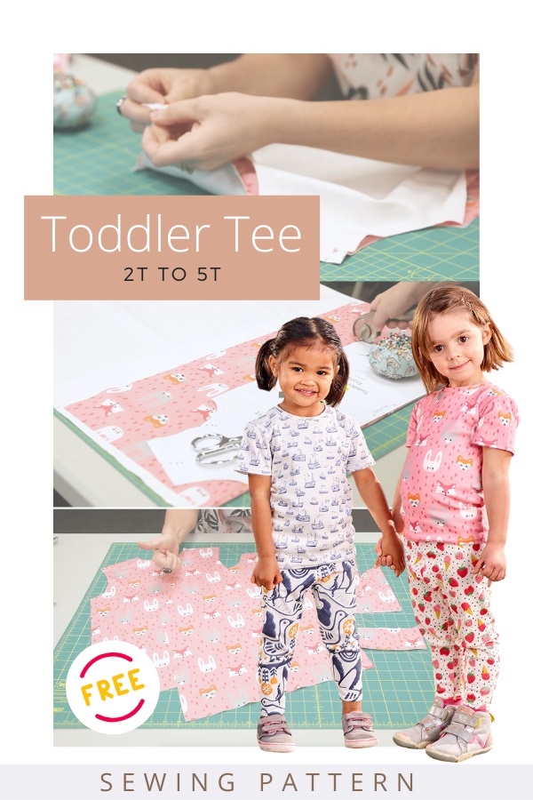 Toddler Tee FREE sewing pattern (2T to 5T)