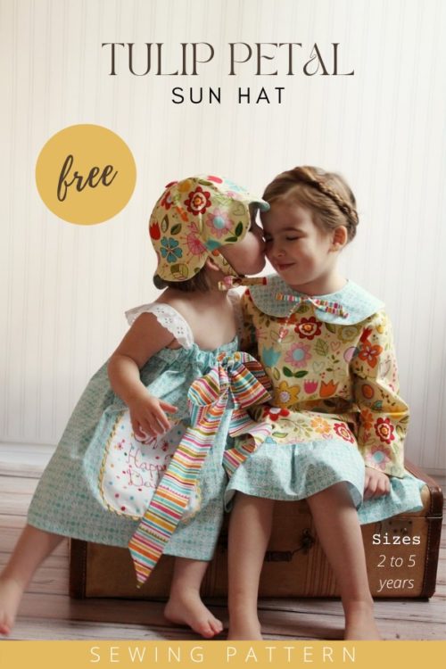 Tulip Petal Sun Hat FREE sewing pattern (Sizes 2 to 5 years) - Sew ...
