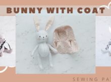 Bunny with coat sewing pattern