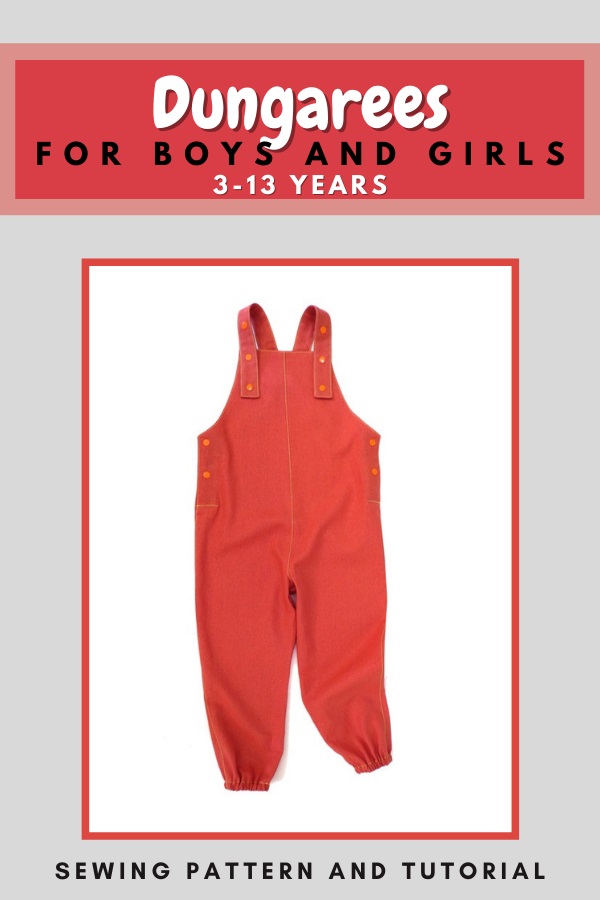 Dungarees for boys and girls sewing pattern (3-13 years)