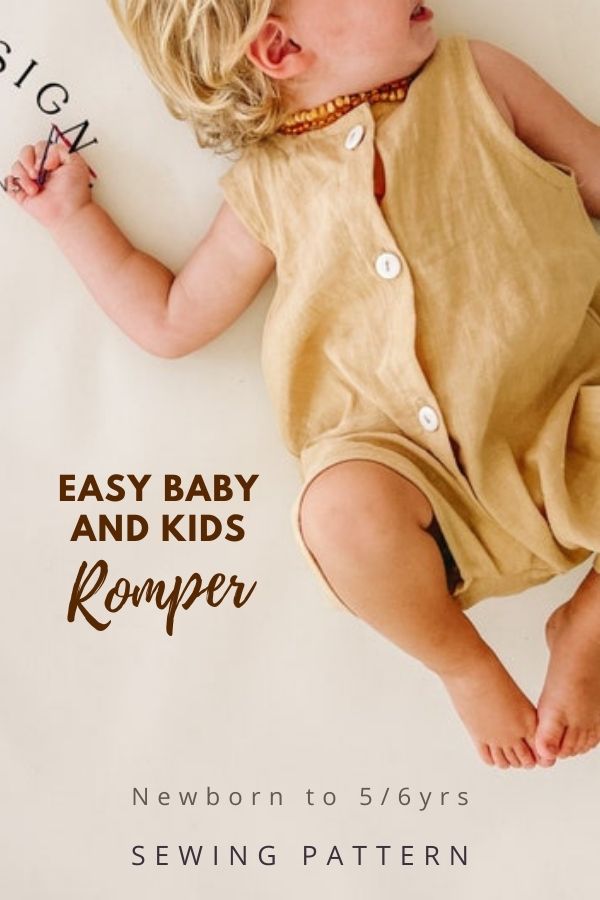 Easy Baby and Kids Romper sewing pattern (Newborn to 5/6yrs)