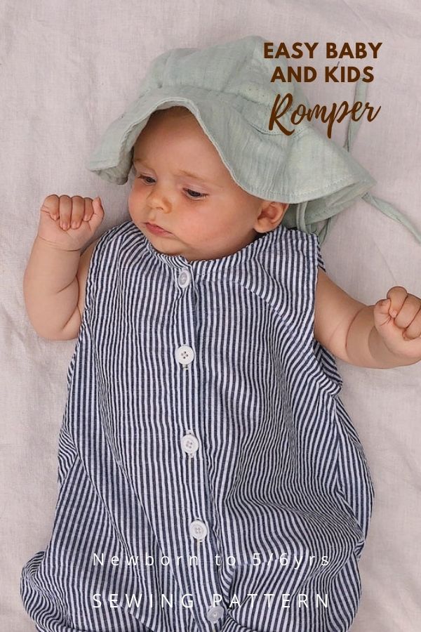 Easy Baby and Kids Romper sewing pattern (Newborn to 5/6yrs)