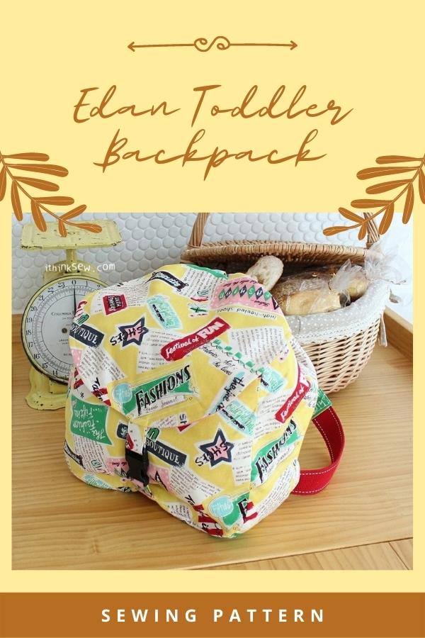 Edan Toddler Backpack sewing pattern