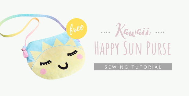Kawaii Happy Sun Purse FREE sewing tutorial